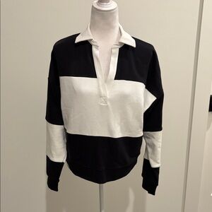 New With Tags Evereve Ozzy Rugby Sweatshirt Sz M